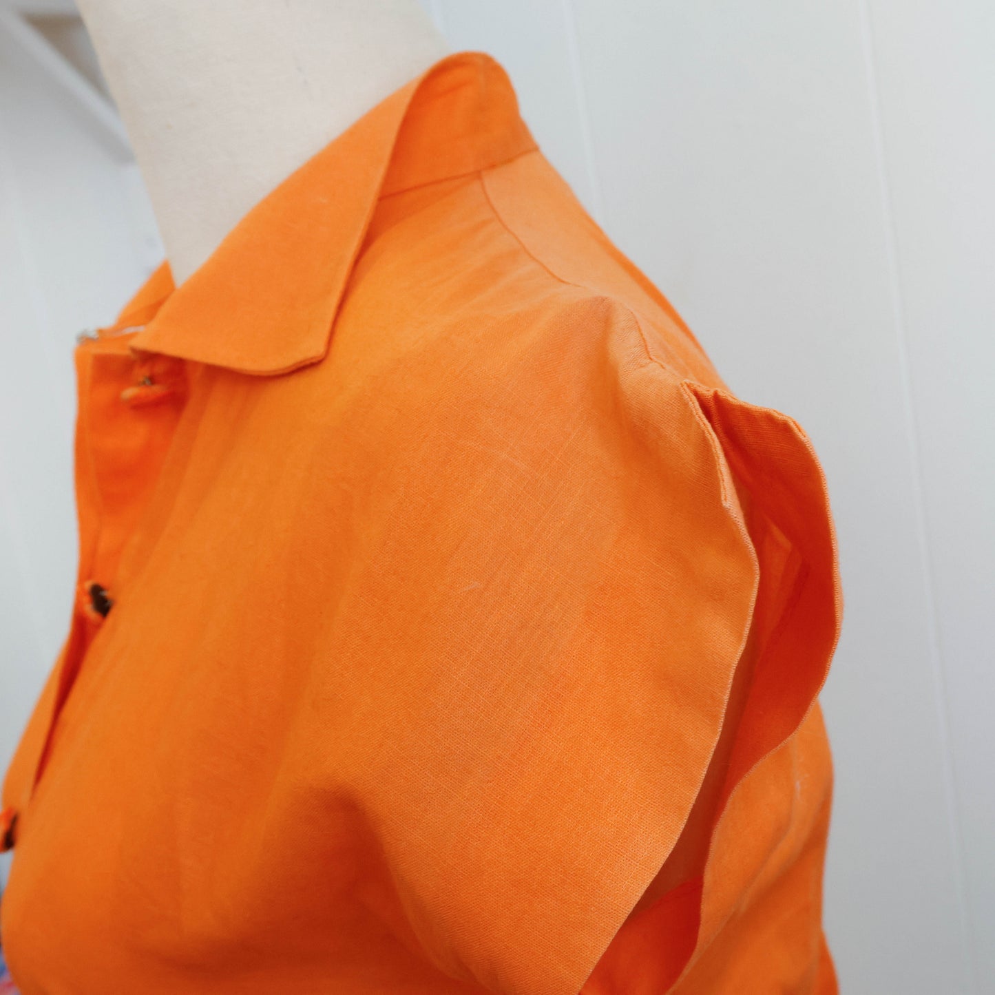 1950's Cap Sleeve Button Up Blouse
