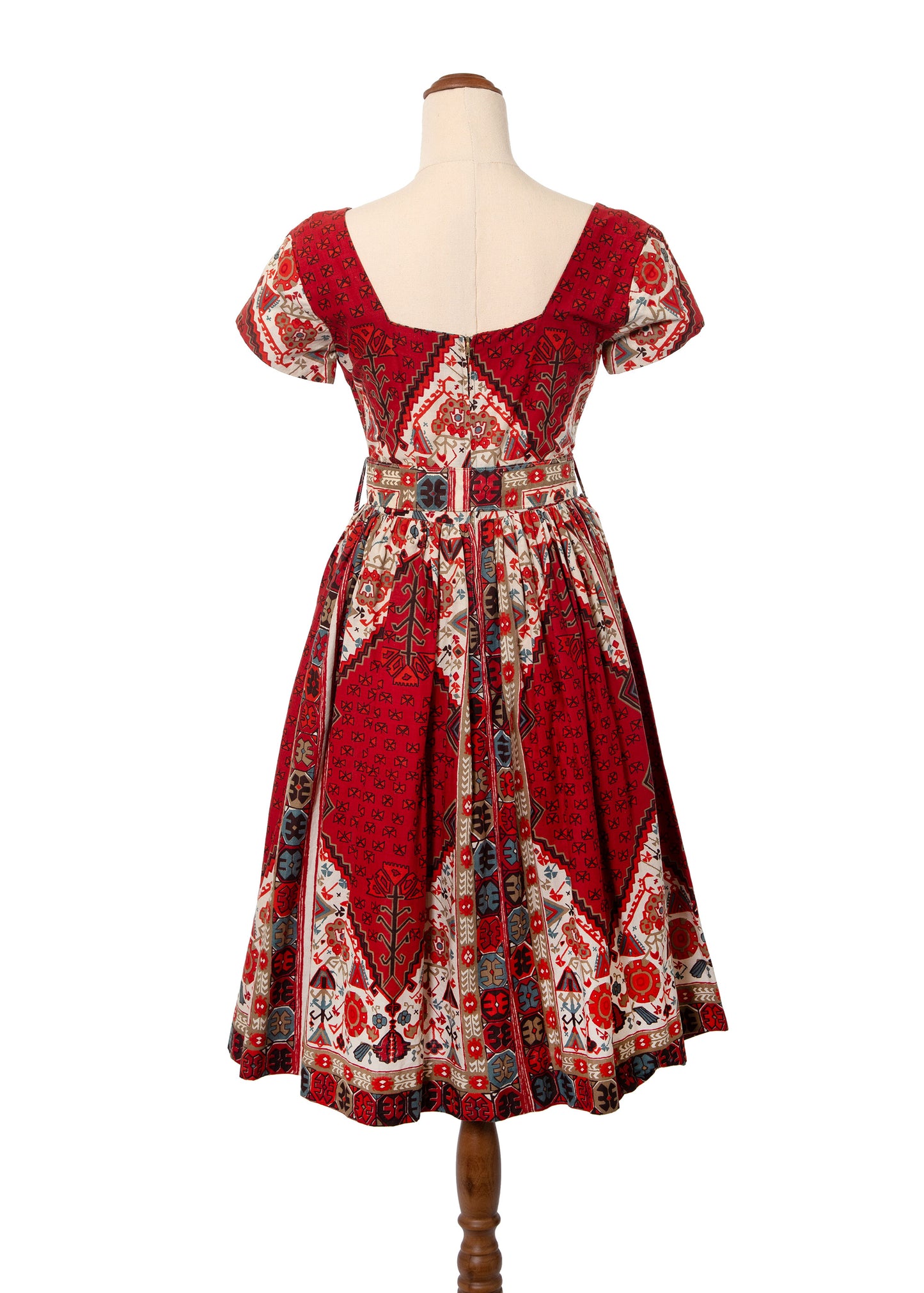 1960's Deauville for David Jones Geometric Print Workers Dress