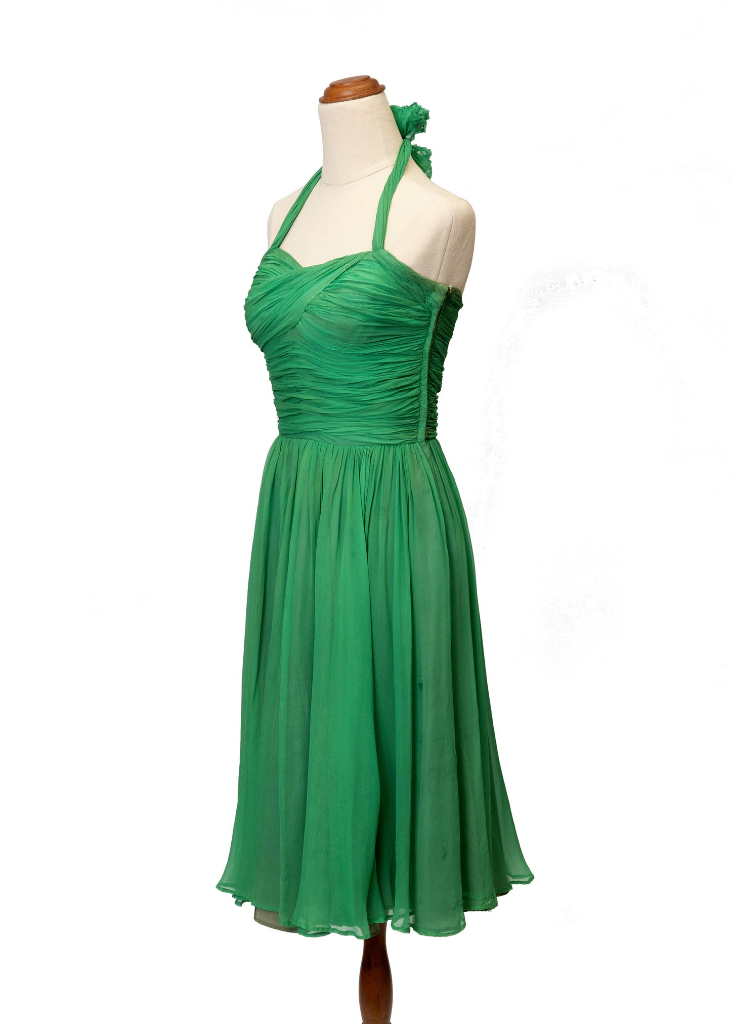 1950's Frank Starr full skirt silk chiffon party dress