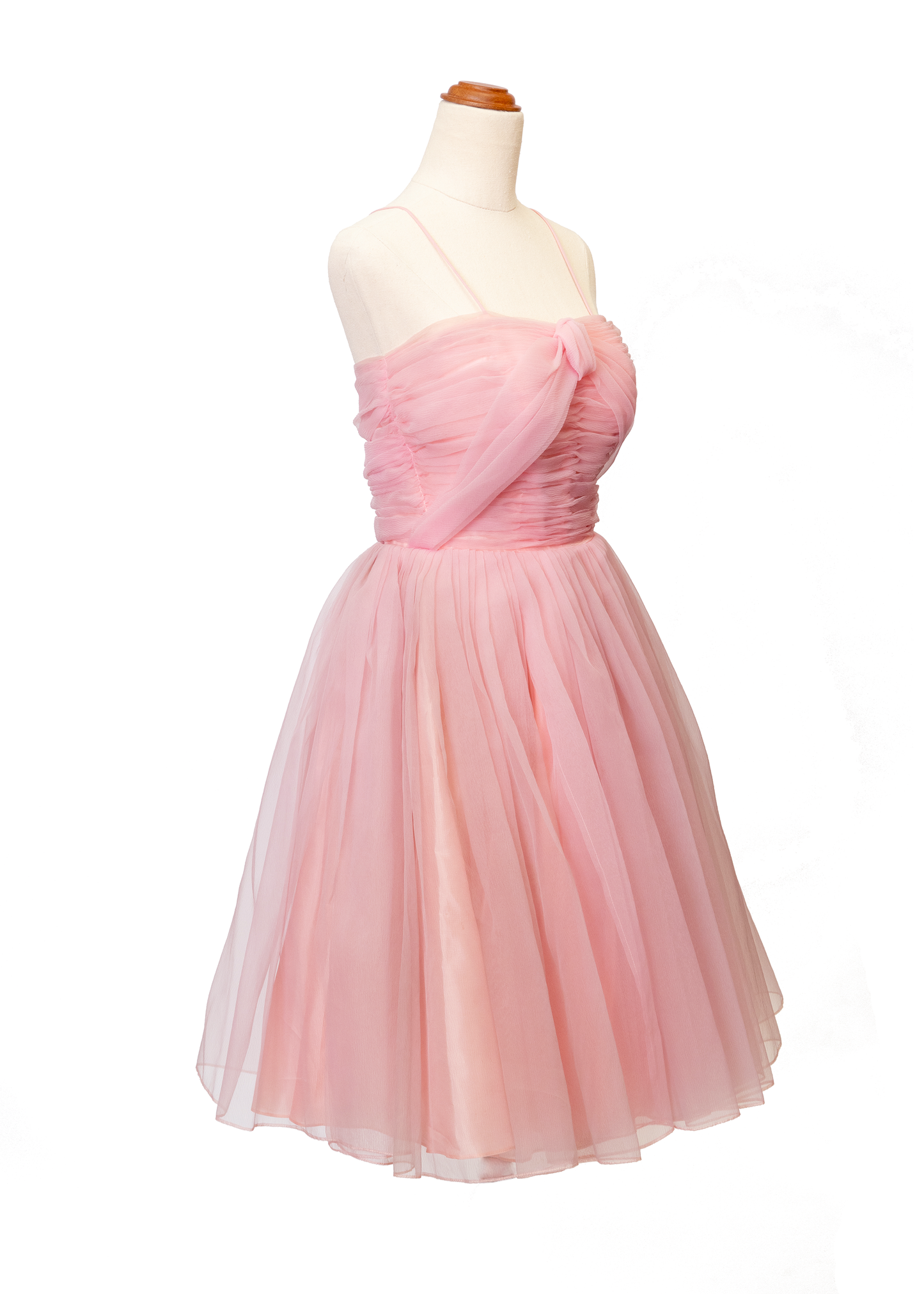 1950's Pink Fit and Flare Party Dress