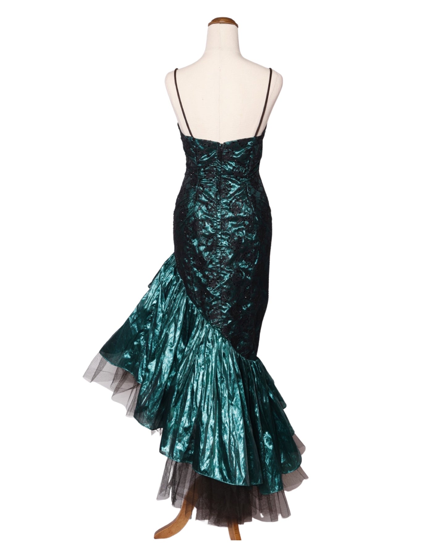 Emerald green party dress
