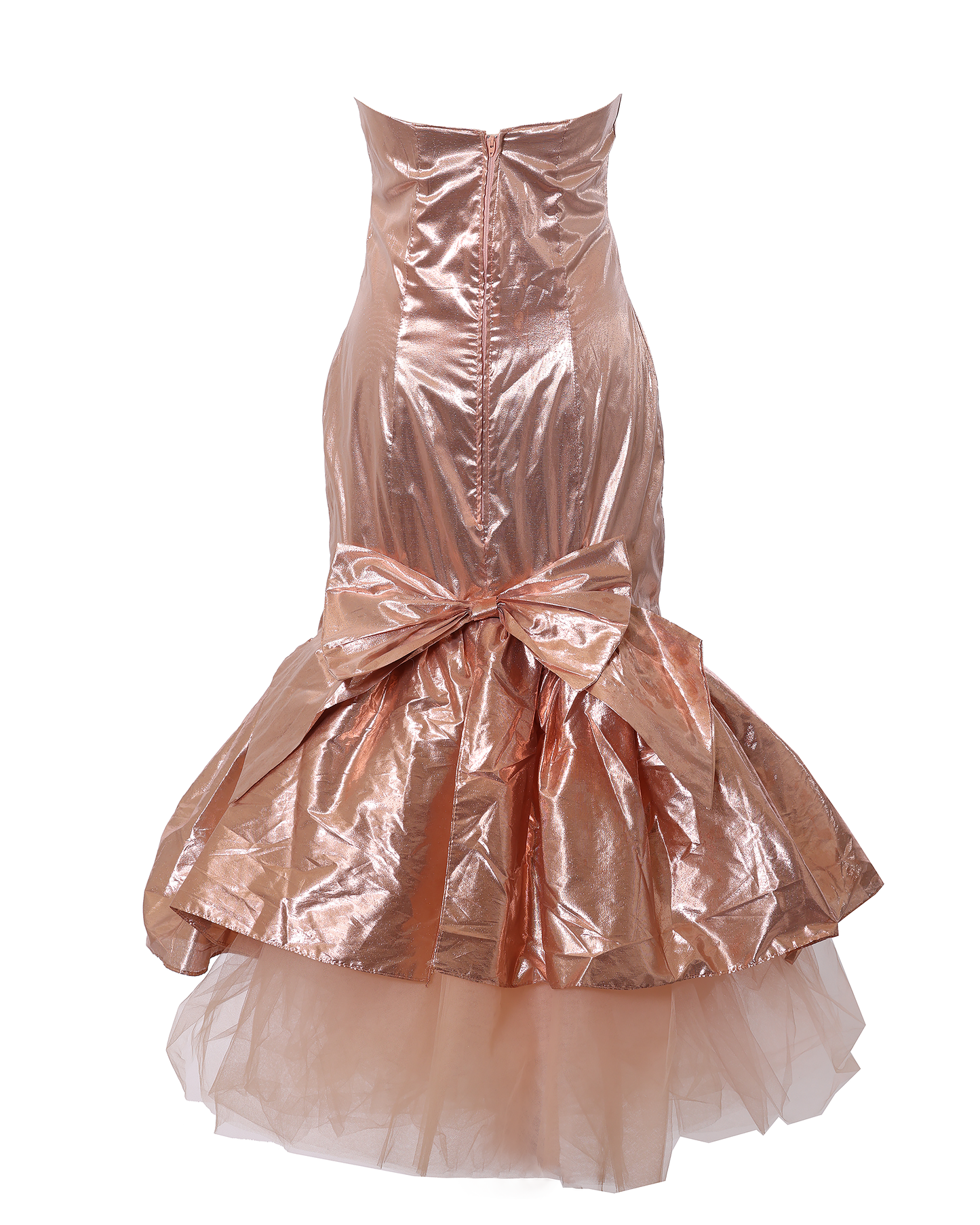 Champagne strapless dress