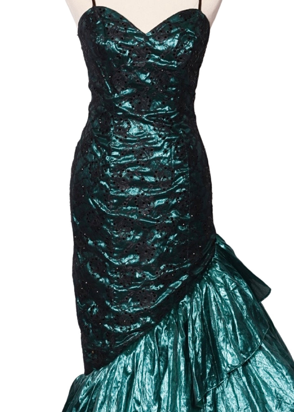Emerald green party dress