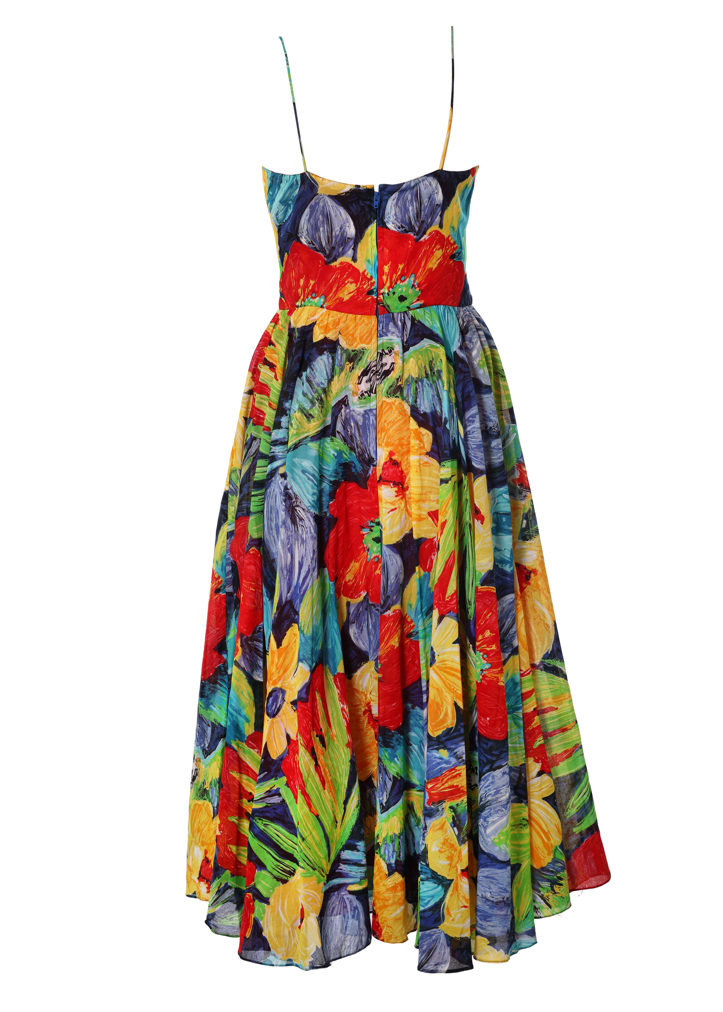 1990's Peter Weiss Floral Dress with Floral Bead Embellishment