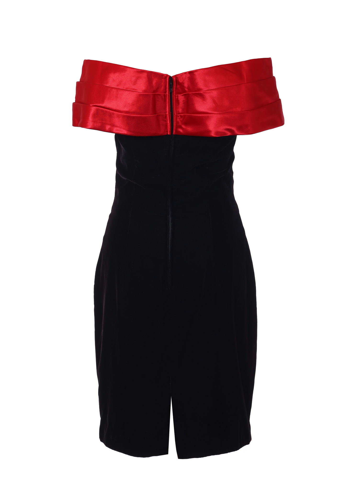 Red bow velvet dress