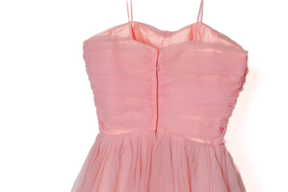 1950's Pink Fit and Flare Party Dress