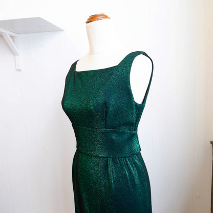 1960's Glittering Green Lurex Pencil Dress