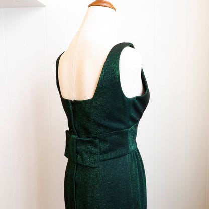 1960's Glittering Green Lurex Pencil Dress
