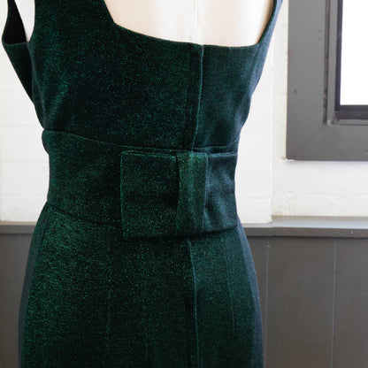 1960's Glittering Green Lurex Pencil Dress