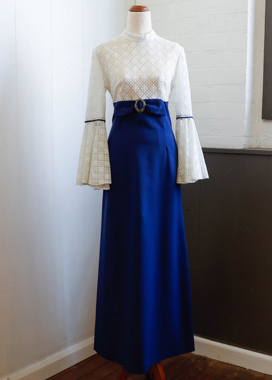 1970's Romantic Prairie Style Dress