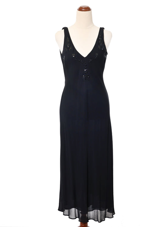 2000's Jigsaw Bias Cut Dress with Sequin Embellishments