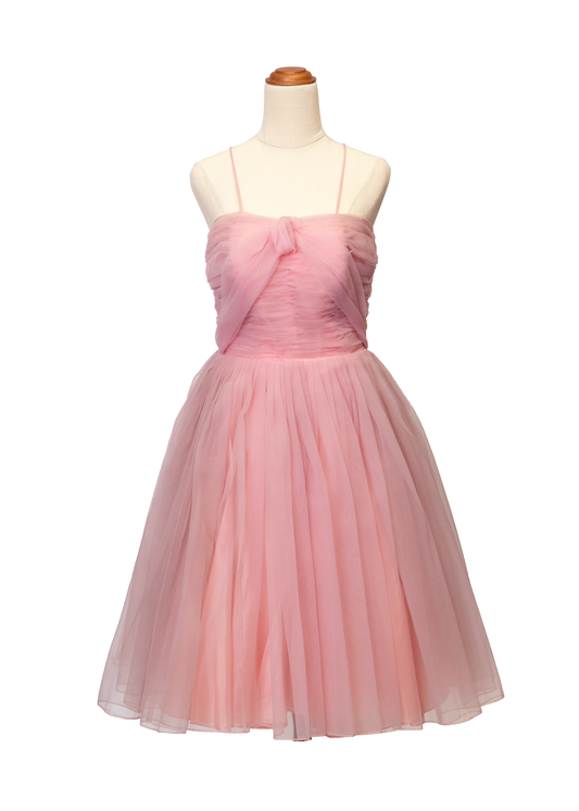 1950's Pink Fit and Flare Party Dress
