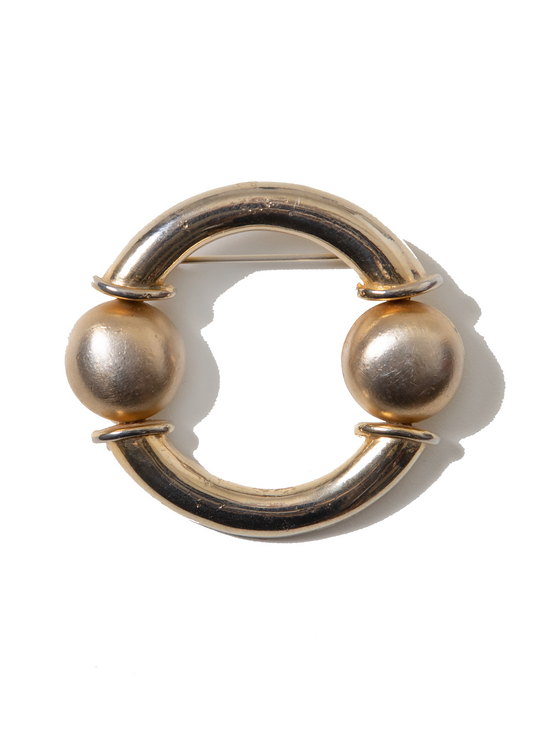 Gold Circular Brooch
